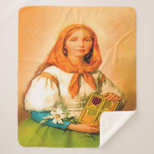 Saint Dymphna Sherpa Blanket