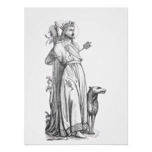 Saint Edmund the Martyr King of the East Angles Poster