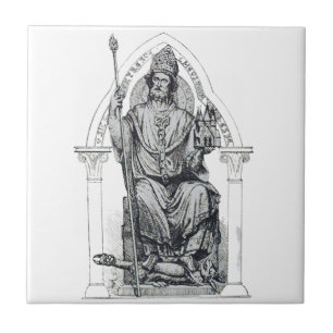 Saint Eleutherius of Tournai Bishop  Ceramic Tile