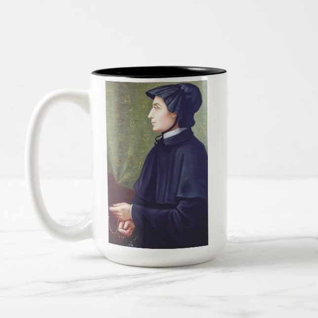 Saint Elizabeth Ann Seton Two-Tone Coffee Mug (Left)