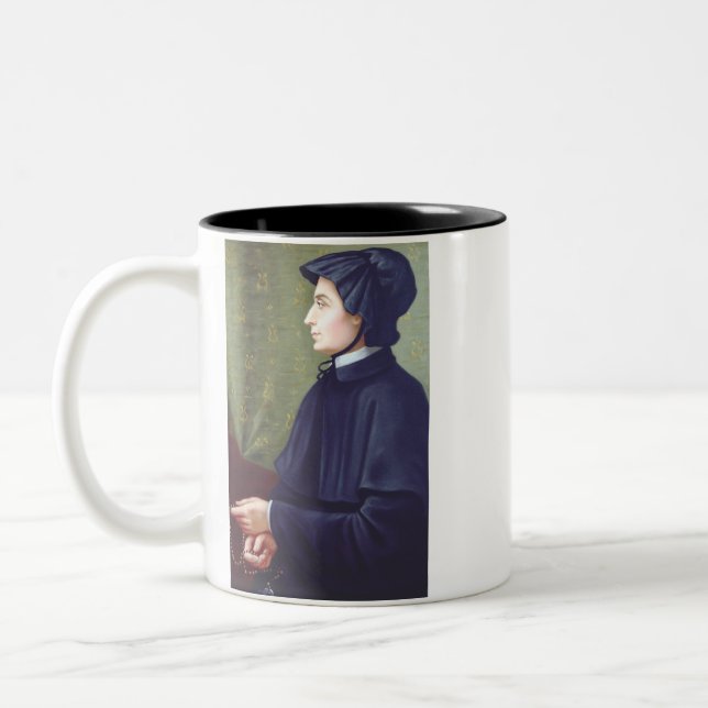 Saint Elizabeth Ann Seton Two-Tone Coffee Mug (Left)