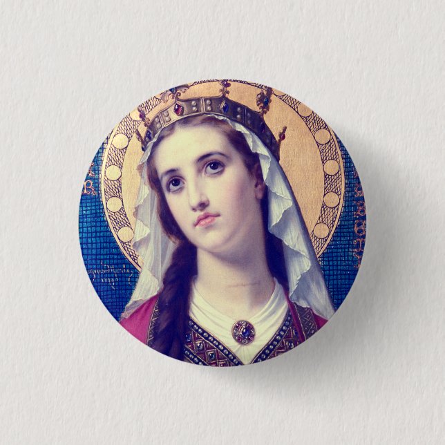Saint Elizabeth of Hungary 3 Cm Round Badge (Front)