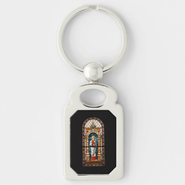 Saint Elizabeth of Hungary Premium Medieval Art Key Ring (Front)