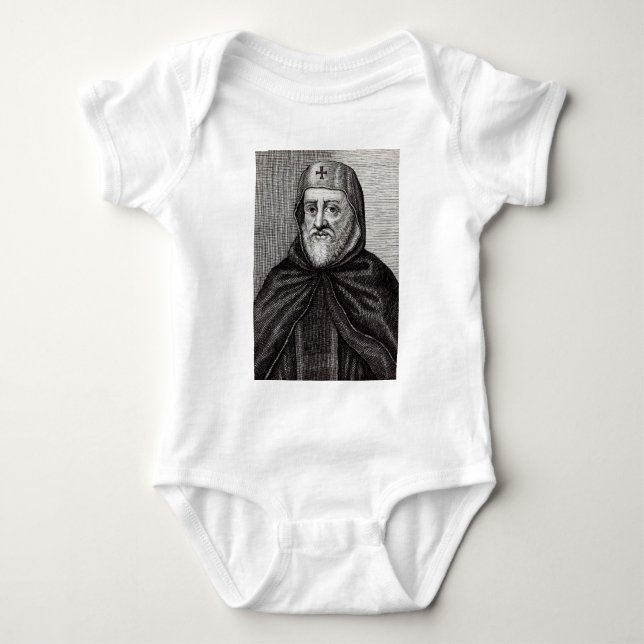 Saint Ephrem the Syrian Christian theologian Baby Bodysuit (Front)