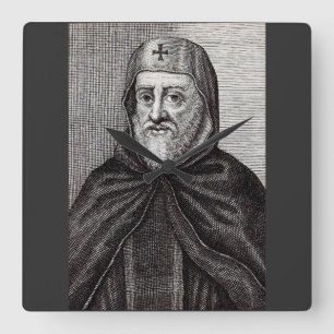 Saint Ephrem the Syrian Christian theologian Square Wall Clock