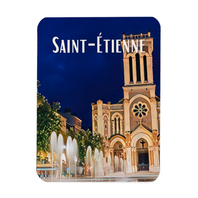 Saint-Étienne Photo Vintage  Magnet (Vertical)