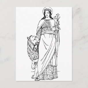Saint Euphemia the All-praised Virgin and martyr Postcard