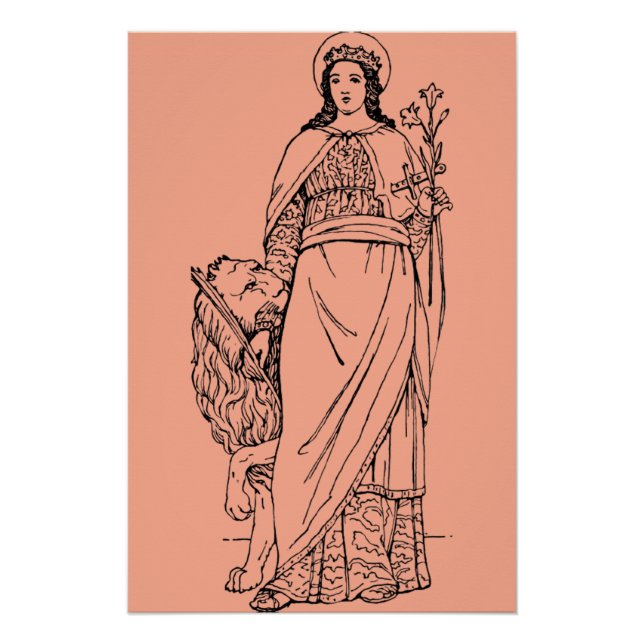 Saint Euphemia the All-praised Virgin and martyr Poster (Front)