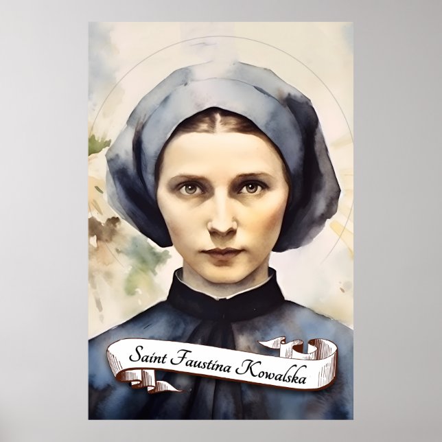 Saint Faustina Kowalska Poster (Front)