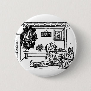 Saint Fina Italian Christian girl 6 Cm Round Badge