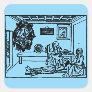 Saint Fina Italian Christian girl Square Sticker