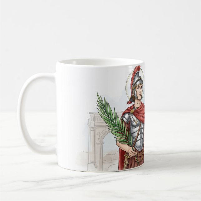 Saint Florian, Patron St Firefighters,CatholicGift Coffee Mug (Left)