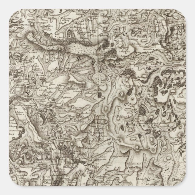 Saint Flour Square Sticker (Front)