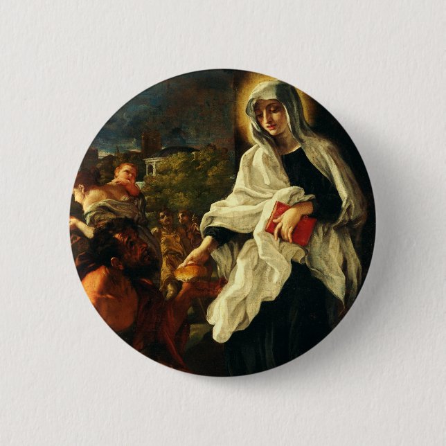 Saint Frances of Rome 6 Cm Round Badge (Front)