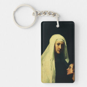 Saint Frances of Rome by Giovanni Antonio Galli Key Ring