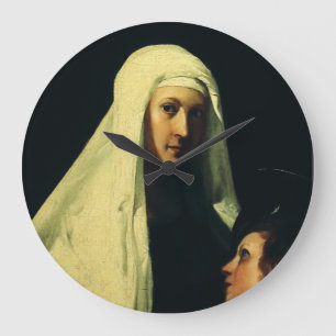 Saint Frances of Rome by Giovanni Antonio Galli Large Clock