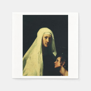 Saint Frances of Rome by Giovanni Antonio Galli Napkin