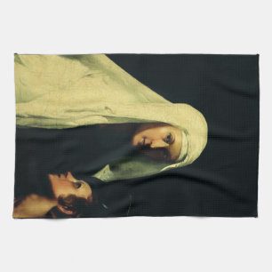 Saint  Frances of Rome by Giovanni Antonio Galli Tea Towel