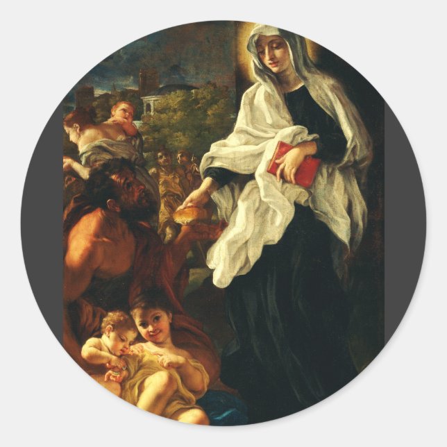 Saint Frances of Rome Classic Round Sticker (Front)
