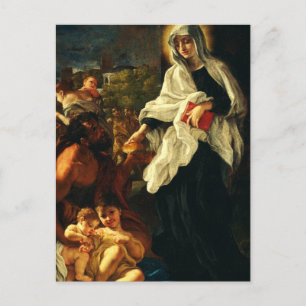 Saint Frances of Rome Religious Mystic Postcard