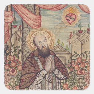 Saint Francis de Sales Bishop of Geneva Square Sticker