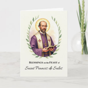 Saint Francis de Sales Feast Day Blessings Card