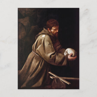 Saint Francis in Prayer - Caravaggio Postcard