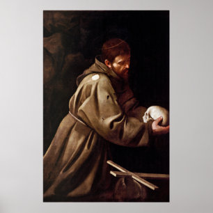 Saint Francis in Prayer - Caravaggio Poster