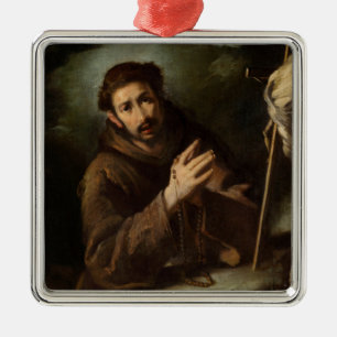 Saint Francis in Prayer (Christian Faith) Metal Ornament