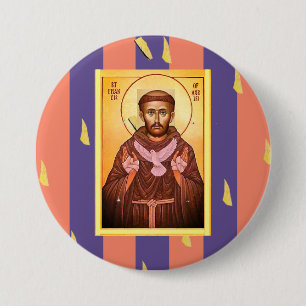 Saint Francis of Assisi 7.5 Cm Round Badge