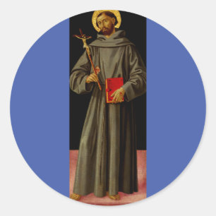 Saint Francis of Assisi by Antoniazzo Romano Classic Round Sticker