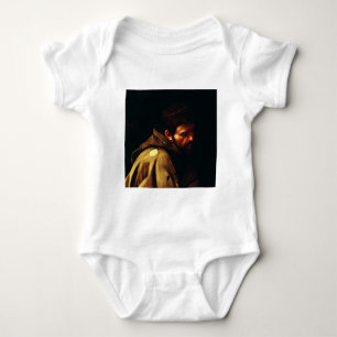 Saint Francis of Assisi by Caravaggio  Baby Bodysuit