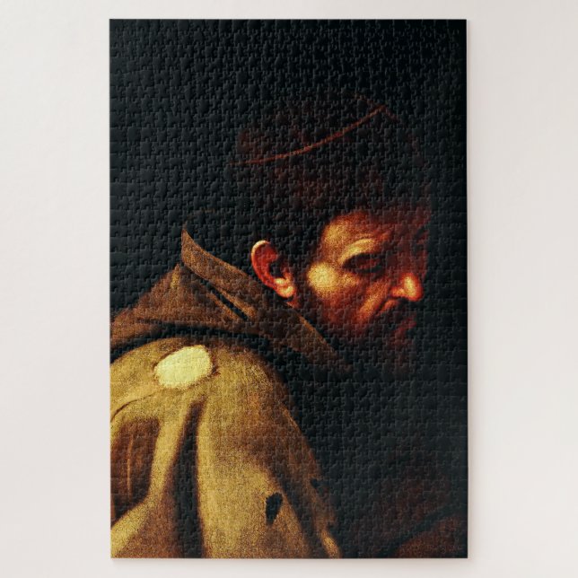 Saint Francis of Assisi by Caravaggio Jigsaw Puzzle (Vertical)