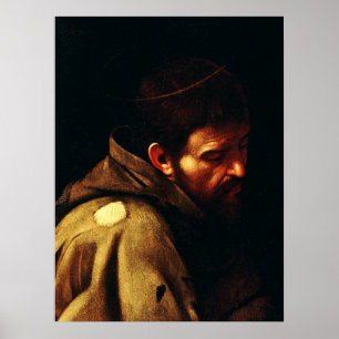 Saint Francis of Assisi by Caravaggio Poster