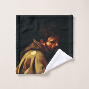 Saint Francis of Assisi by Caravaggio Wash Cloth