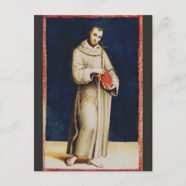 Saint Francis of Assisi by Raphael Renaissance Art Postcard (Front)