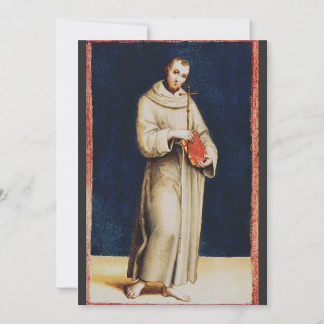 Saint Francis of Assisi by Raphael Thank You Card (Front)