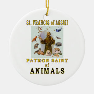 SAINT FRANCIS of ASSISI Ceramic Ornament