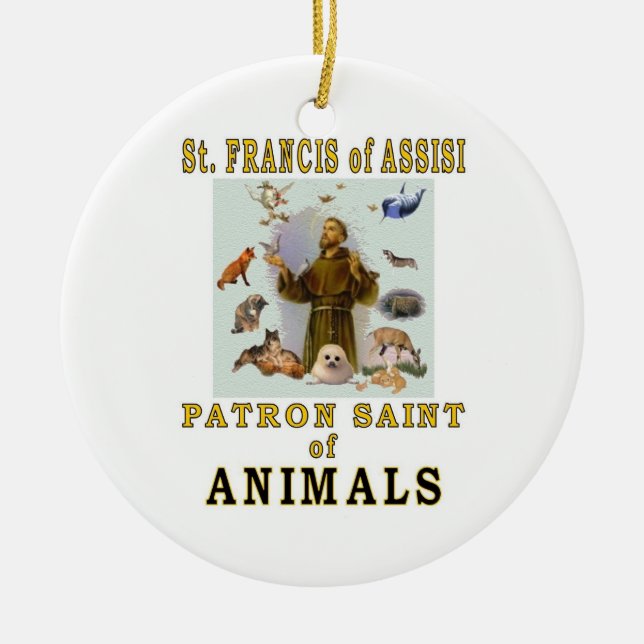 SAINT FRANCIS of ASSISI Ceramic Ornament (Front)