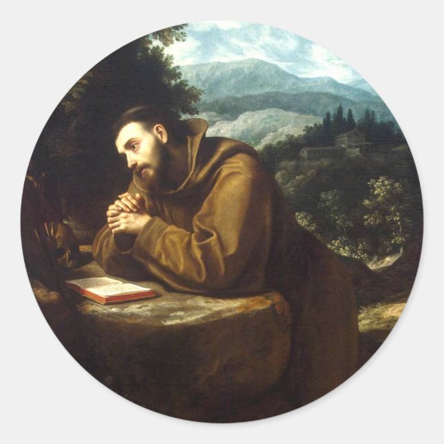 Saint Francis of Assisi Classic Round Sticker (Front)