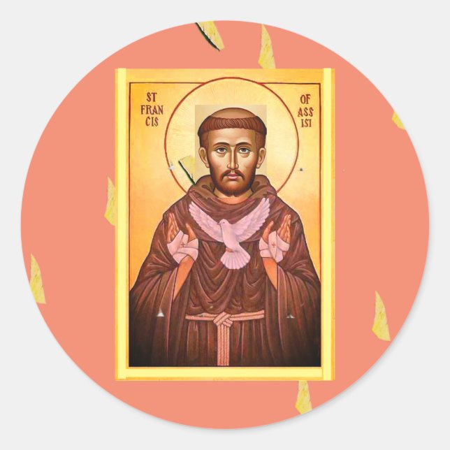 Saint Francis of Assisi Classic Round Sticker (Front)