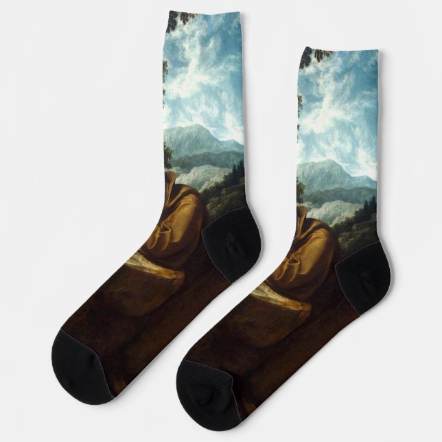Saint Francis of Assisi Herald of Peace Socks (Left)