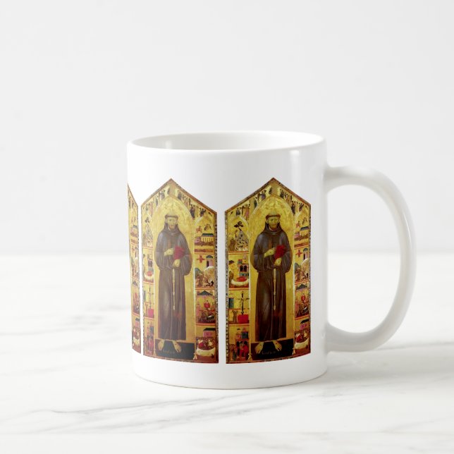 Saint Francis of Assisi Mediaeval Iconography Coffee Mug (Right)