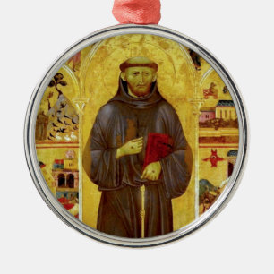 Saint Francis of Assisi Mediaeval Iconography Metal Ornament