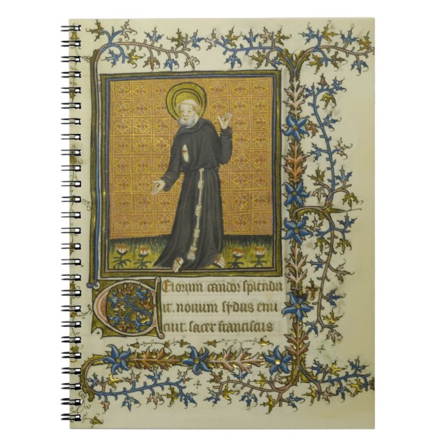 Saint Francis of Assisi Mediaeval Manuscript Notebook (Front)