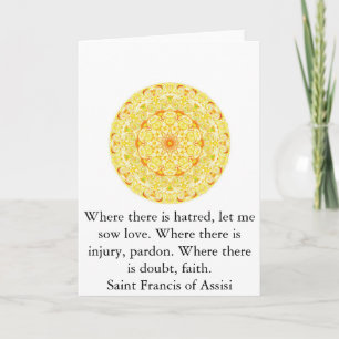 Saint Francis of Assisi quote about love and faith Card