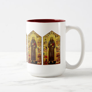 Saint Francis of Assisi Renaissance Two-Tone Coffee Mug