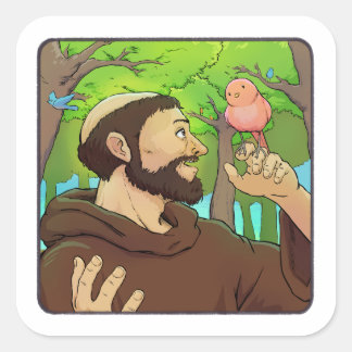 Saint Francis of Assisi Square Sticker