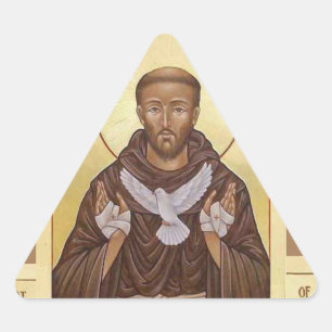 saint Francis of AssisiSticker Triangle Sticker