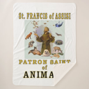 SAINT FRANCIS of ASSISSI Sherpa Blanket